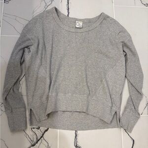 Aerie Gray Long Sleeve Sweater